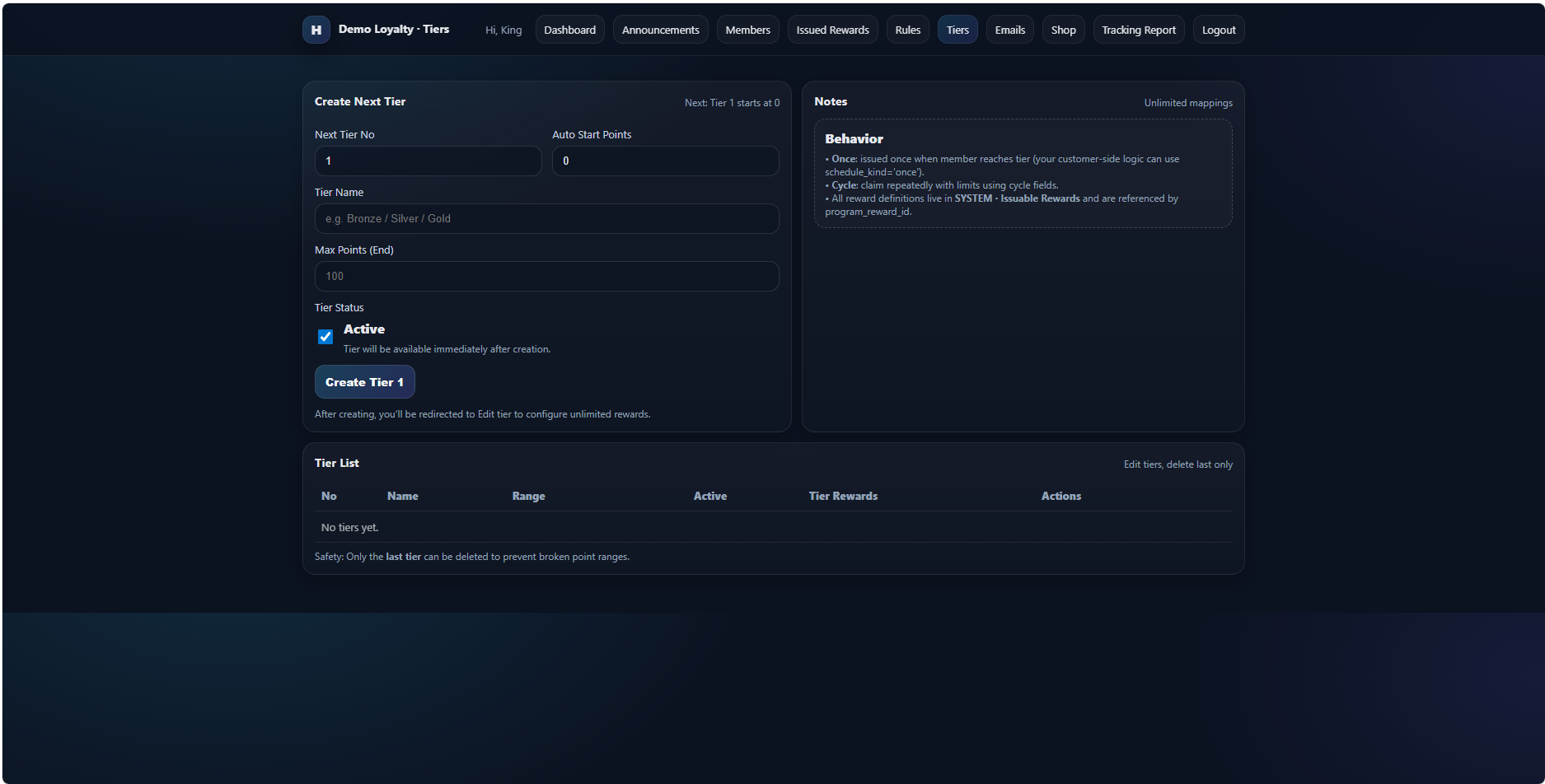 Loyalty admin 3